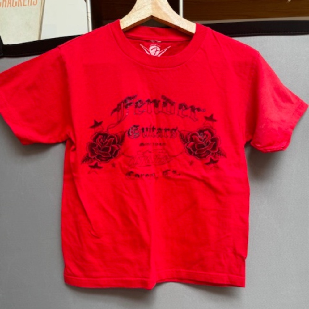 Fender Guitar Cotton T-Shirt Small Women